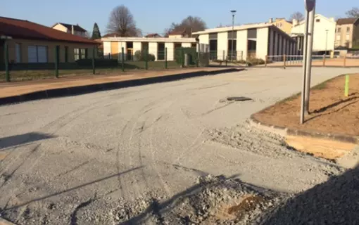Les travaux de la place en images